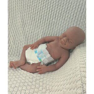 6.82lbs Full Body Platinum Silicone Reborn Baby Boy Doll 45cm Sleeping Newborn